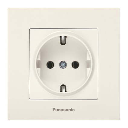 Контакт Шуко един крем IP20 Karre+ Контакт Шуко един крем IP20 Karre+