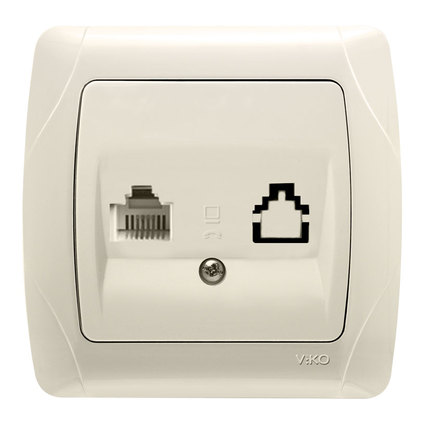 Розетк комп крем RJ45 Cat.5e IP20 Carmen Розетк комп крем RJ45 Cat.5e IP20 Carmen