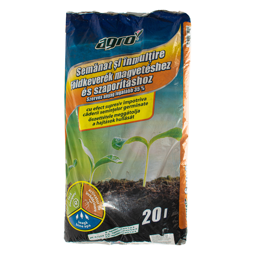 СУБСТРАТ ЗА ПОСЕВ И РАЗМН.20L AGRO без2 СУБСТРАТ ЗА ПОСЕВ И РАЗМН.20L AGRO без2