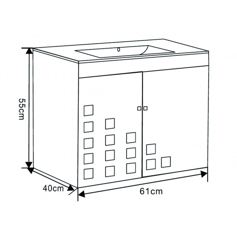 PVC ШКАФ С УМИВАЛНИК ICP 6140^^ PVC ШКАФ С УМИВАЛНИК ICP 6140^^