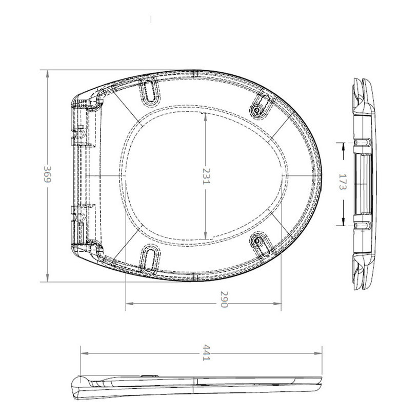 Тоалетна дъска Madrid, плавно затваряне Тоалетна дъска Madrid, плавно затваряне
