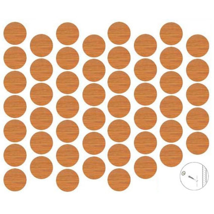 Самозалепващи тапи - тъмен чам 50 бр. Самозалепващи тапи - тъмен чам 50 бр.