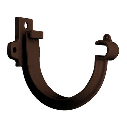 ПВЦ скоба за улук 116 кафяв ПВЦ скоба за улук 116 кафяв