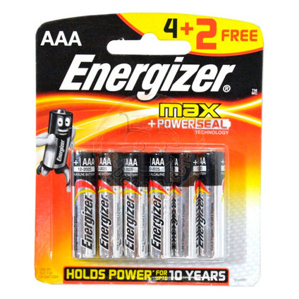 *АЛК.БАТ.ENERGIZER MAX AAA 1.5V 4+2бр** *АЛК.БАТ.ENERGIZER MAX AAA 1.5V 4+2бр**