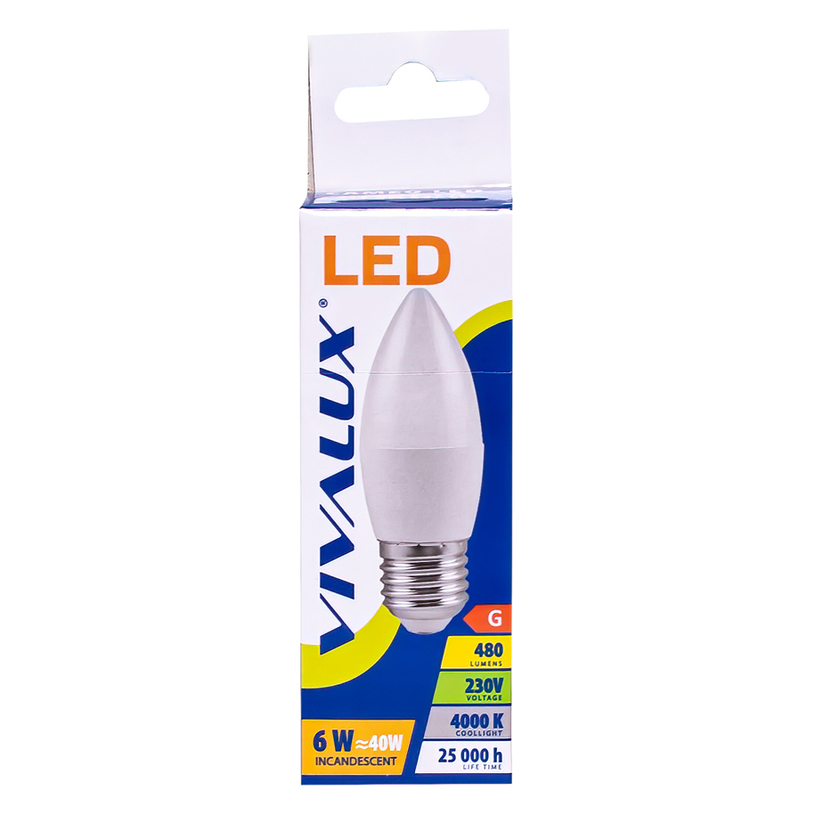 *LED кр E27 6W 480Lm 4000K свещ VIVA *LED кр E27 6W 480Lm 4000K свещ VIVA