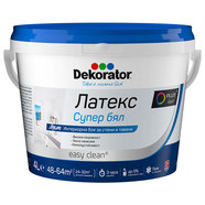 ЛАТЕКС СУПЕР БЯЛ 4 L DEKORATOR ЛАТЕКС СУПЕР БЯЛ 4 L DEKORATOR