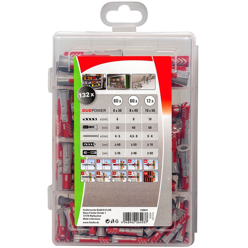УНИВ. ДЮБЕЛ DUOPOWER Meisterbox 132 бр УНИВ. ДЮБЕЛ DUOPOWER Meisterbox 132 бр
