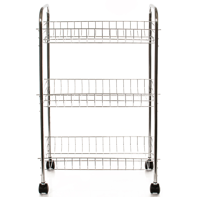 СТЕЛАЖ НА КОЛЕЛА 3 НИВА INOX LUX СТЕЛАЖ НА КОЛЕЛА 3 НИВА INOX LUX