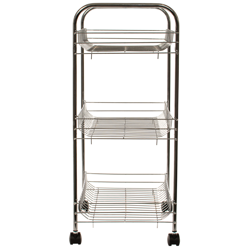 СТЕЛАЖ НА КОЛЕЛА 3 НИВА INOX LUX СТЕЛАЖ НА КОЛЕЛА 3 НИВА INOX LUX