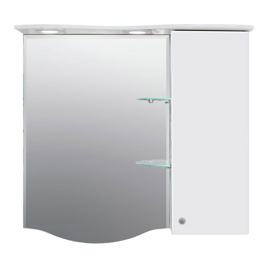 VICARD ELEKTRA Right-Hand Bathroom Mirror Cabinet, 75 cm, White