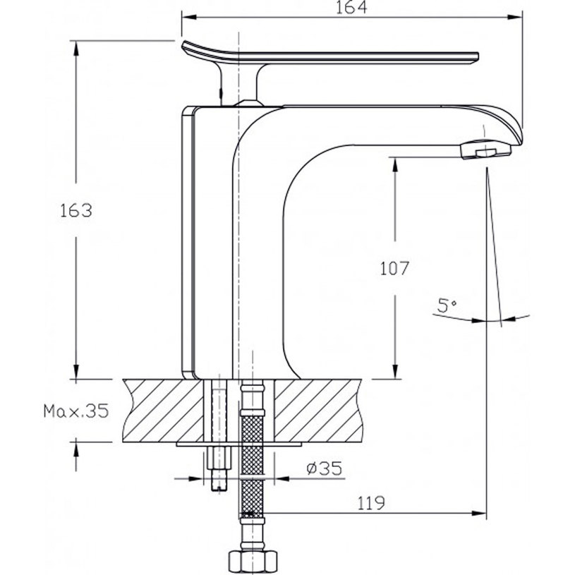 ***СМЕСИТЕЛ КАЛИЯ УМИВАЛНИК БЯЛ 131701W ***СМЕСИТЕЛ КАЛИЯ УМИВАЛНИК БЯЛ 131701W