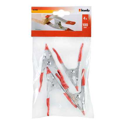 Клещи пружинни стоманени 100х35mm 4 бр. Клещи пружинни стоманени 100х35mm 4 бр.
