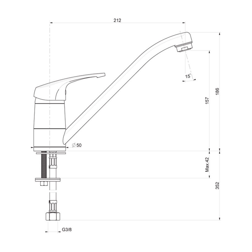 #СМЕСИТЕЛ ЗА КУХНЯ 08905 Т. СИВ 1007 #СМЕСИТЕЛ ЗА КУХНЯ 08905 Т. СИВ 1007