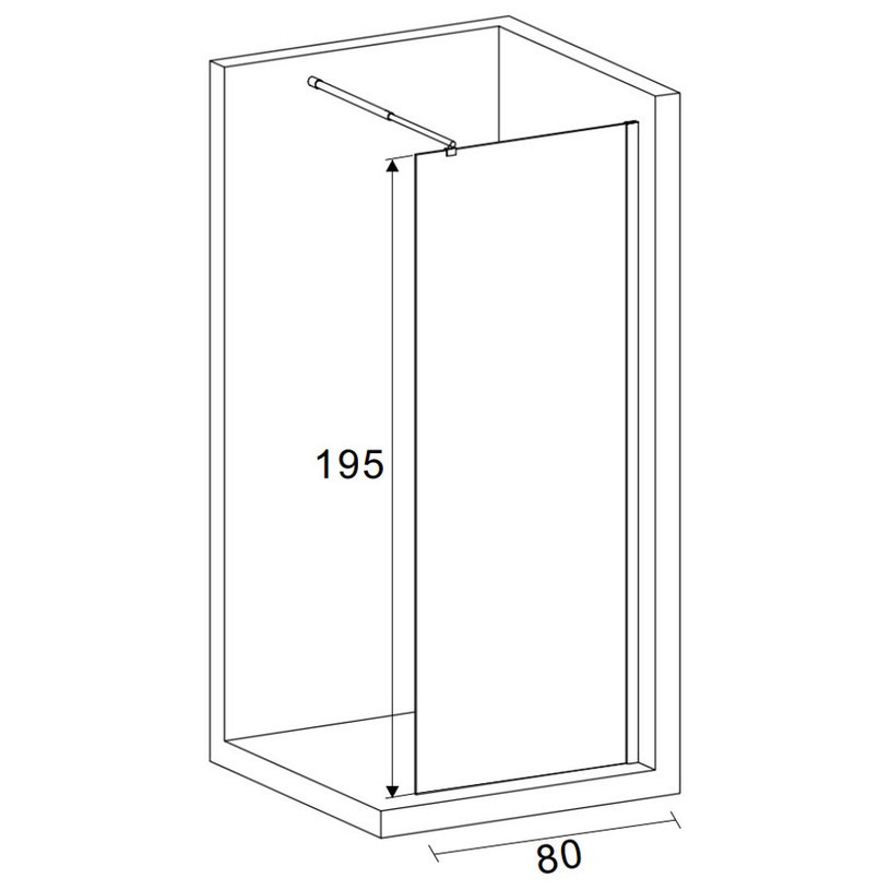 СТАЦ. ПАРАВАН ПРОЗР.SK-S-077 80Х195 8ММ СТАЦ. ПАРАВАН ПРОЗР.SK-S-077 80Х195 8ММ