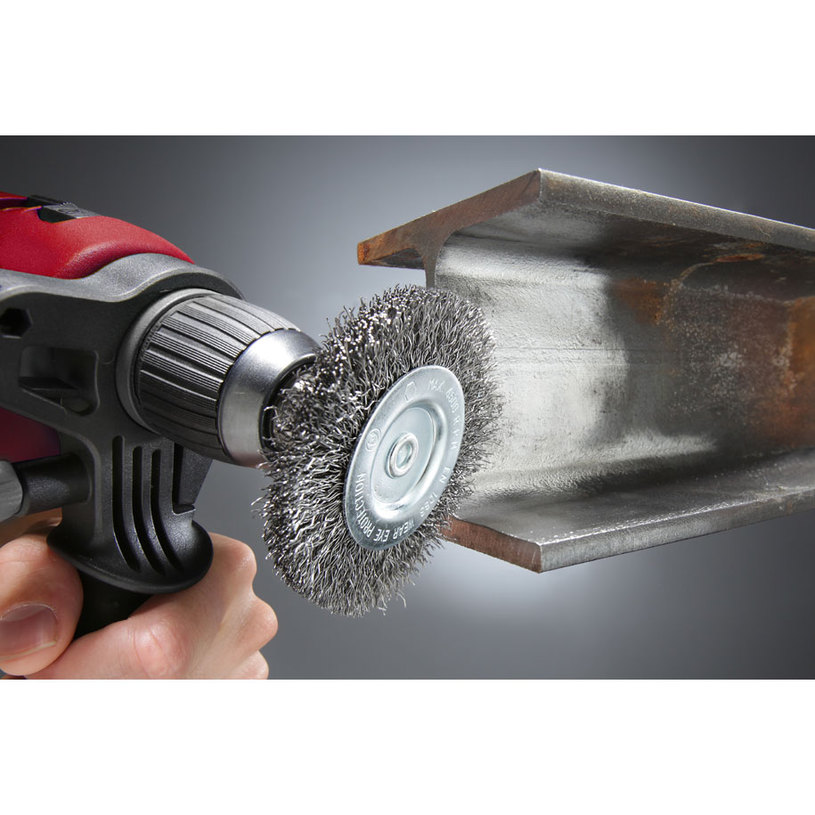 Телена четка стоманена HSS Ф 100mm шайба Телена четка стоманена HSS Ф 100mm шайба