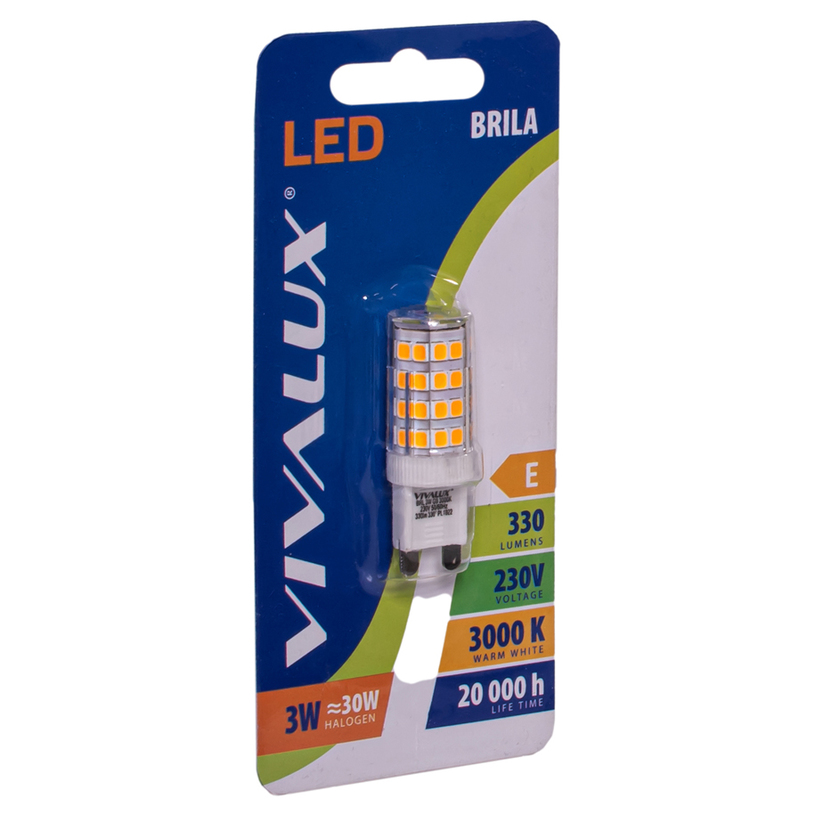 &LED кр G9 3W 330Lm 3000K VIVA &LED кр G9 3W 330Lm 3000K VIVA
