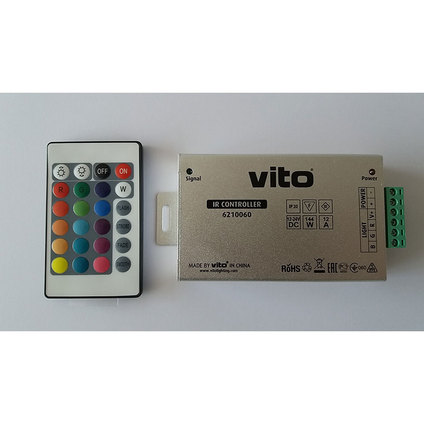 &IR RGB CONTROLLER/144W/12VDC/IP20 VITO &IR RGB CONTROLLER/144W/12VDC/IP20 VITO