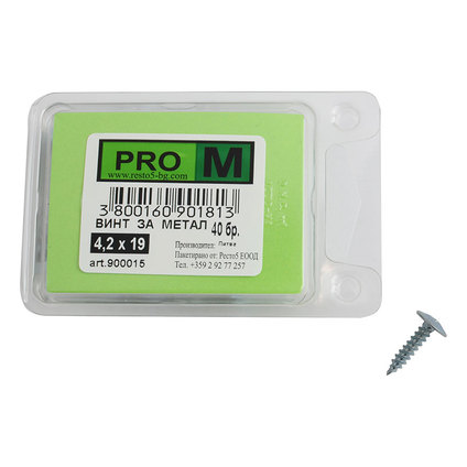 PRO M винт за метал 4,2х19/40бр. PRO M винт за метал 4,2х19/40бр.