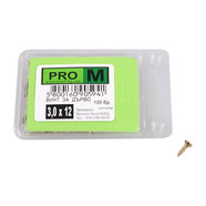 PRO M винт за дърво 3,0 х 12/100бр. PRO M винт за дърво 3,0 х 12/100бр.