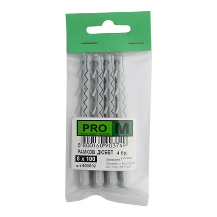 PRO M рам.дюбел 8 х 100 / 4бр. PRO M рам.дюбел 8 х 100 / 4бр.