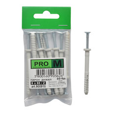 PRO M пирон дюбел 6 х 60 Z / 10бр. PRO M пирон дюбел 6 х 60 Z / 10бр.