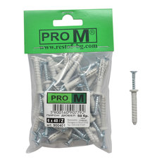 PRO M пирон дюбел 6 х 40 Z / 50бр. PRO M пирон дюбел 6 х 40 Z / 50бр.