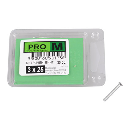 PRO M метричен винт 3 х 25/30бр. PRO M метричен винт 3 х 25/30бр.