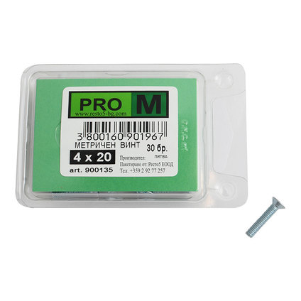 PRO M метричен винт 4 х 20/30бр. PRO M метричен винт 4 х 20/30бр.