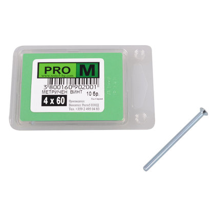 PRO M метричен винт 4 х 60/10бр. PRO M метричен винт 4 х 60/10бр.