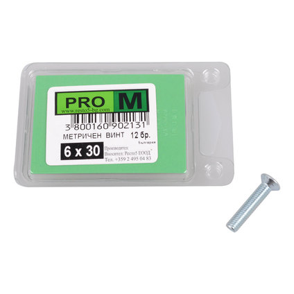 PRO M метричен винт 6 х 30/12бр. PRO M метричен винт 6 х 30/12бр.