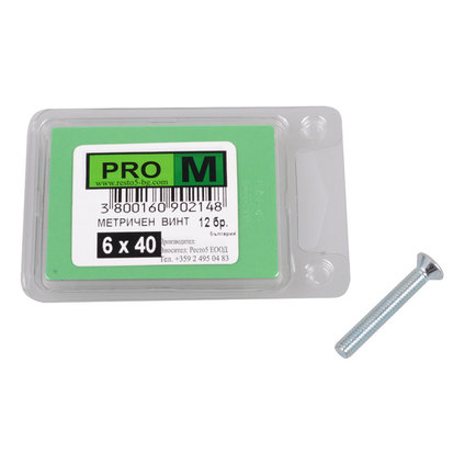 PRO M метричен винт 6 х 40/12бр. PRO M метричен винт 6 х 40/12бр.