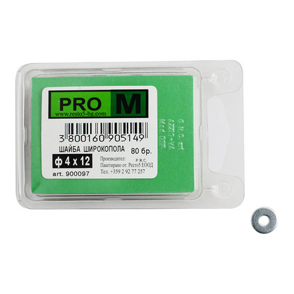PRO M широкопола шайба 4 х 12/80бр. PRO M широкопола шайба 4 х 12/80бр.