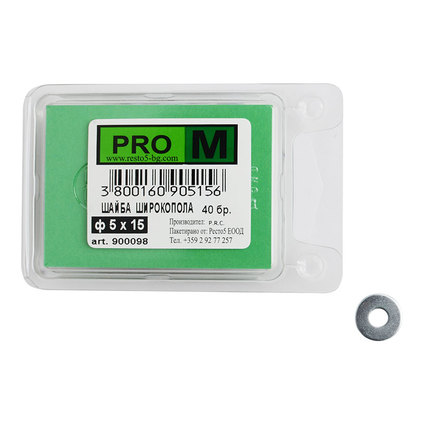 PRO M широкопола шайба 5 х 15/40бр. PRO M широкопола шайба 5 х 15/40бр.