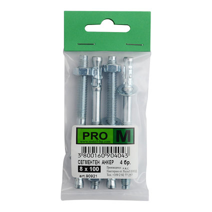 PRO M сегментен анкер 8 х 100 / 4бр. PRO M сегментен анкер 8 х 100 / 4бр.