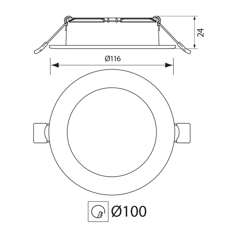 LED луна MONI LED 7W CL-4000K LED луна MONI LED 7W CL-4000K
