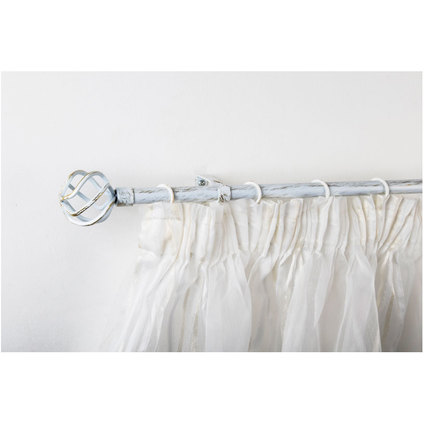 &КОРНИЗ СВАНА 160-300СМ БЯЛО-ЗЛАТНО Ф19 &КОРНИЗ СВАНА 160-300СМ БЯЛО-ЗЛАТНО Ф19