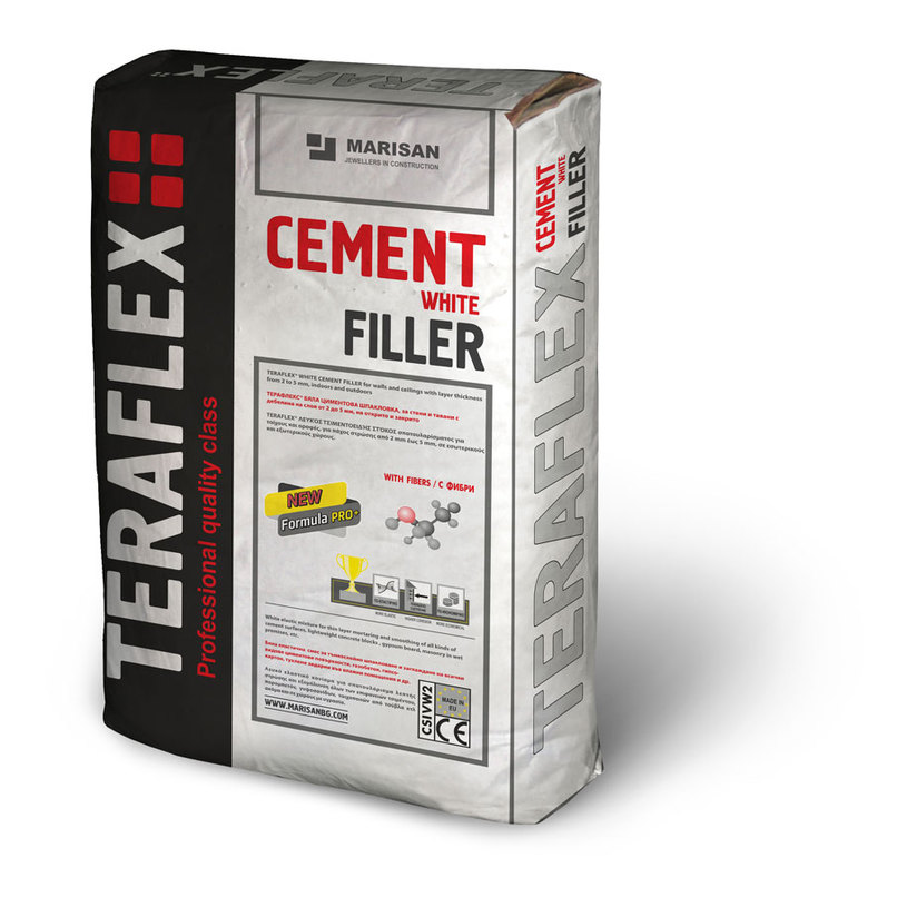 ТЕРАФЛЕКС ЦИМЕНТОВА ШПАКЛОВКА,бяла,25 кг ТЕРАФЛЕКС ЦИМЕНТОВА ШПАКЛОВКА,бяла,25 кг