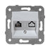 Роз к мех сива RJ45 Cat.5e IP20 Karre+ Роз к мех сива RJ45 Cat.5e IP20 Karre+