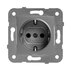 Контакт Шуко ед мех т.сив IP20 Karre+ Контакт Шуко ед мех т.сив IP20 Karre+