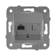 Роз к мех т.сива RJ45 Cat.5e IP20 Karre+ Роз к мех т.сива RJ45 Cat.5e IP20 Karre+