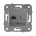 Роз к мех т.сива RJ45 Cat.5e IP20 Karre+ Роз к мех т.сива RJ45 Cat.5e IP20 Karre+
