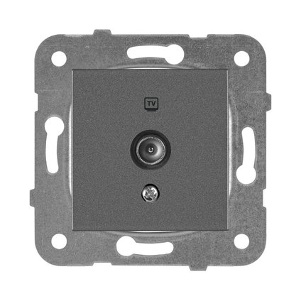 Розетка TV мех т.сива IP20 Karre+ Розетка TV мех т.сива IP20 Karre+