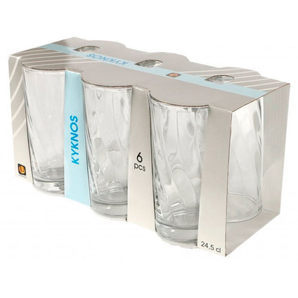 &ЧАША ЗА БЕЗАЛКОХОЛНО 245ML 6БР TWIST &ЧАША ЗА БЕЗАЛКОХОЛНО 245ML 6БР TWIST