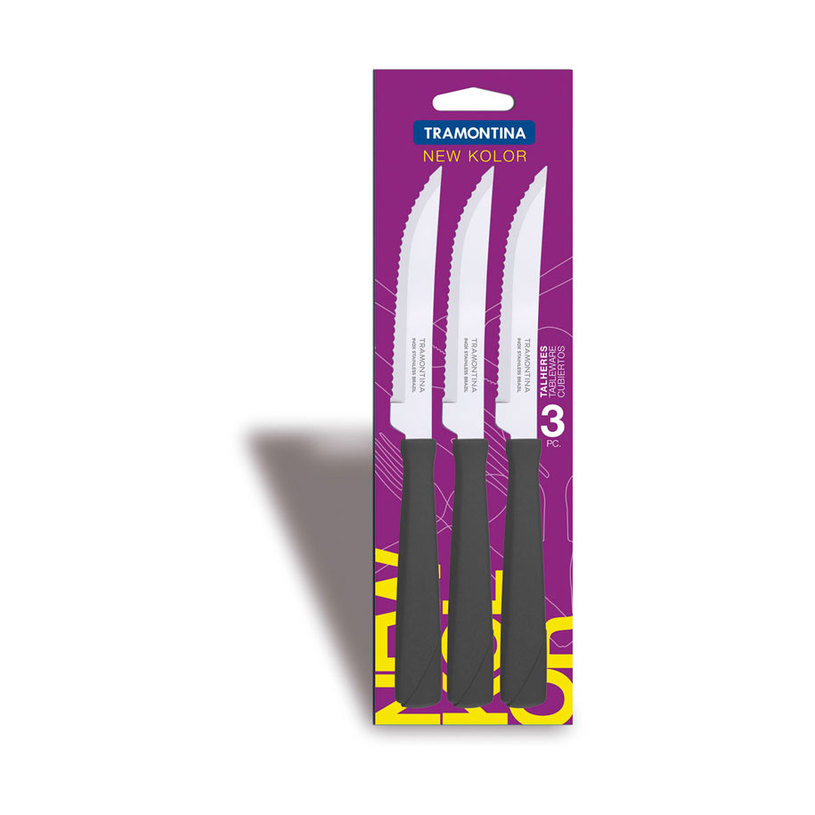 &НОЖ ПЛАСТМ.ДРЪЖКА, 3БР, ЧЕРНИ NEW KOLOR &НОЖ ПЛАСТМ.ДРЪЖКА, 3БР, ЧЕРНИ NEW KOLOR