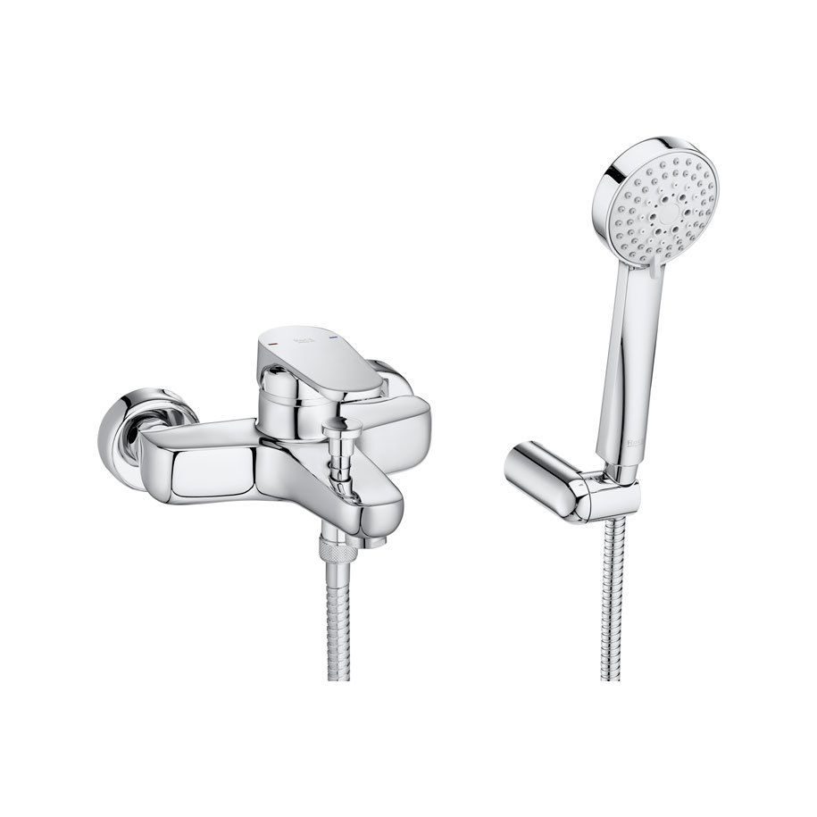 ROCA ANARA Wall-Mounted Bath and Shower Mixer, Single Lever
