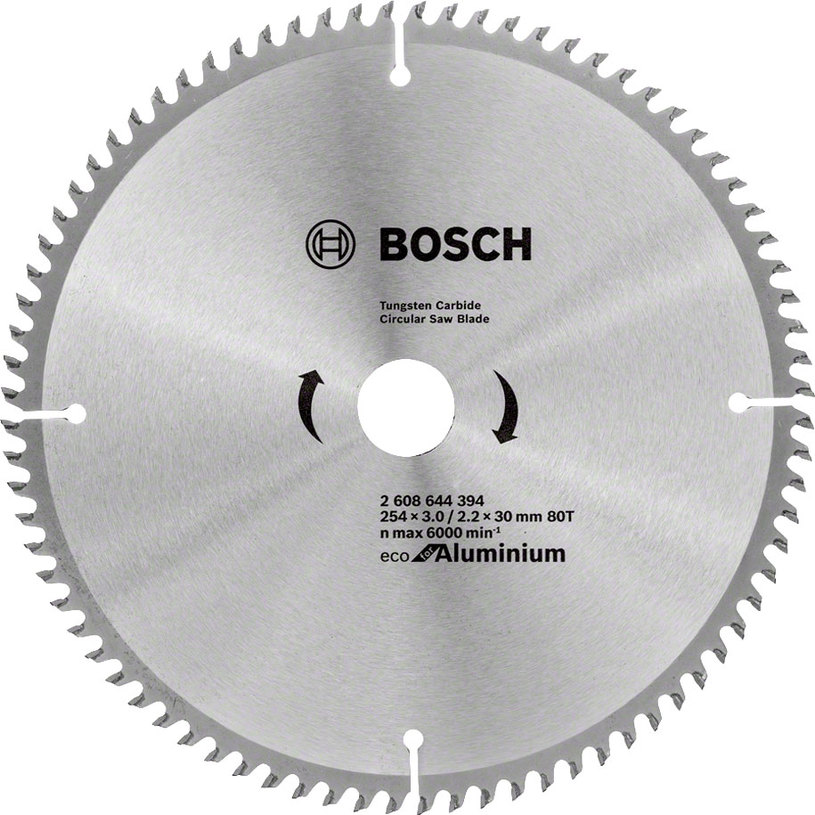 BOSCH ЦИРК.ДИСК АЛУМ. 254X3.0/2.2X30 80T BOSCH ЦИРК.ДИСК АЛУМ. 254X3.0/2.2X30 80T