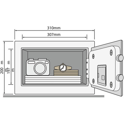ЕЛЕКТРОНЕН ХОТЕЛСКИ СЕЙФ YSG/200/DB1 ЕЛЕКТРОНЕН ХОТЕЛСКИ СЕЙФ YSG/200/DB1
