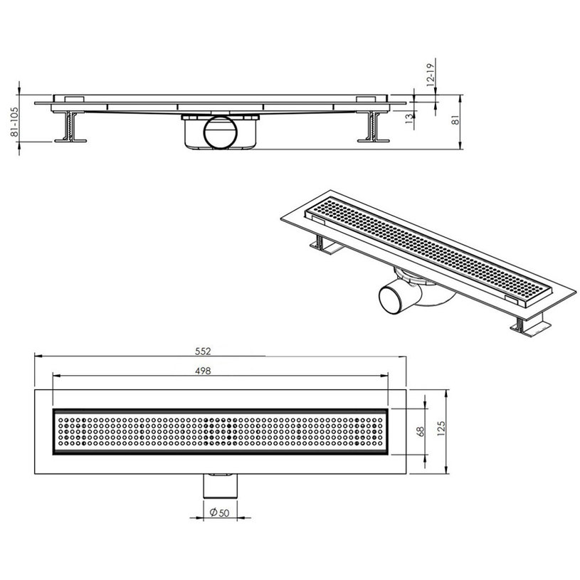 ПОДОВ ЛЕНТОВ СИФОН, 50Х12,5СМ. ПОДОВ ЛЕНТОВ СИФОН, 50Х12,5СМ.