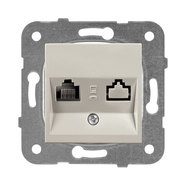 Роз к мех бронз RJ45 Cat.5e IP20 Karre+ Роз к мех бронз RJ45 Cat.5e IP20 Karre+