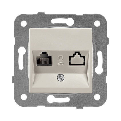 Роз к мех бронз RJ45 Cat.5e IP20 Karre+ Роз к мех бронз RJ45 Cat.5e IP20 Karre+